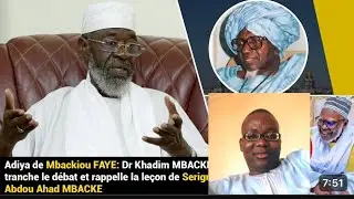 Urgence serigne abdou mouhaiminou mbacke fils de serigne qui recadre dr khadim mbacke