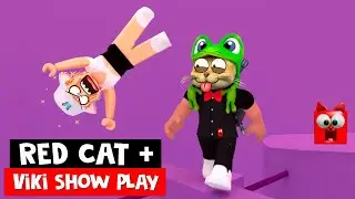 Адская башня с Вики шоу в роблокс | Tower of Hell roblox | @Viki Show  и RED CAT, кто пройдет башню?