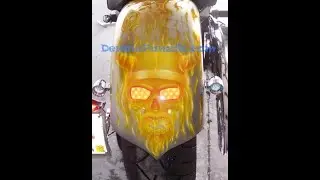 Viking theme with real fire bike slide show