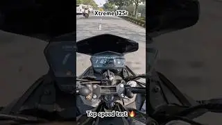 Xtreme 125r Top speed test🔥 #xtreme125r  #viral #shortsviral #motovlog