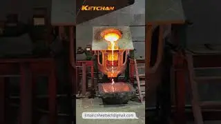 Induction Furnace Metal Pouring in Action | Watch the Molten Flow #Shorts