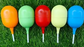 New Glitter Rainbow Lollipop Candy I Cutting| ASMR | Satisfying Video