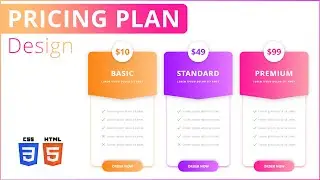 How To Create a Cool Design Pricing Plan Section Using HTML & CSS | Step By Step Tutorial