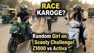 SCOOTY vs Z1000? 😡 She Challenged Me For a Race! | Angry Moment on Indian Roads