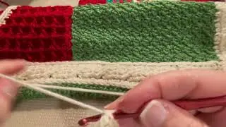 Irish Cable Stitch Christmas Afghan Block#2 Pt3 Easy to follow step by step instructions.🧶#crochet