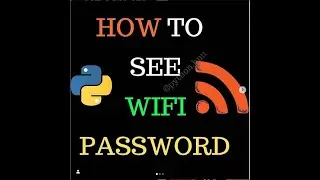 fun python projects for beginners | show WiFi password using python | python programming [python]