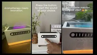 White Noise Bluetooth Speaker with Aromatherapy & Colorful Flames | 3-in-1 Demo