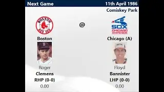 1986 MLB Replay Project: Red Sox at White Sox