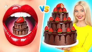 Челлендж Гигантская vs Крошечная еда | Съедобная Битва от Multi DO Smile