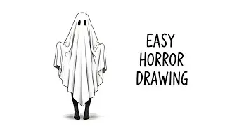 Ghost Girl Pencil Sketch | Easy Horror Drawing Tutorial