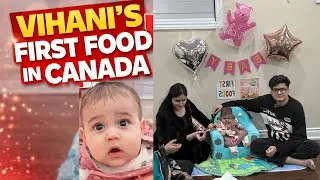 Our Baby Tried Food for the FIRST Time in Canada 🇨🇦👶 | Her Reaction Was Priceless | Family vlogs |