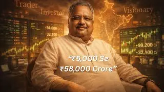 ₹5,000 Se ₹58,000 Crore Tak | Rakesh Jhunjhunwala Life & Investment Story. #StockMarket #BigBull