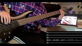 Korn - Blind [ BASS COVER ] | TABS ON SCREEN | HD