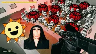 😈 Killer Sun & 100 Frog Nextbots Are Hunting Me In This Mall 🌞🐸