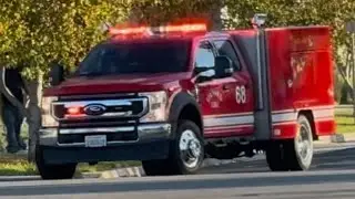 Oxnard Fire Department Squad 68 Responding Code 3 to a Medical Emergency 