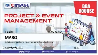Project & Event Management(MARQ) BBA AKU 4th Sem. by Dr.Pawan Jha Dt:1-7-2021