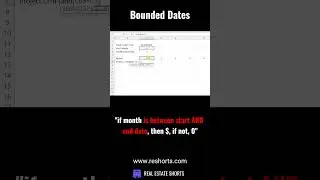 Set up a real estate milestone table (Bounded Dates) in Excel
