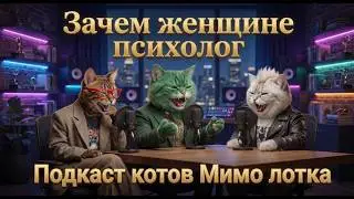 Зачем женщине психолог? Подкаст котов Мимо лотка #юмор #приколы #котики #видосыоткота #психология