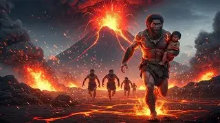 Volcano Eruption Escape | 3 Million Years Ago | Prehistoric Survival Cinematic Story