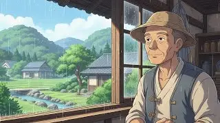 Village netural life in Ghibli style story🏡 kisan in farmers work 🌾🌧️ #ghibli #trending 