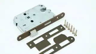 Cylinder lock with front plate brushed bronze PVD coated DB339