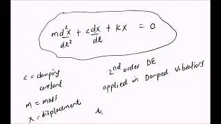 Applying second order differential equations in damped vibration