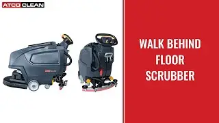 Walk-Behind Floor Scrubber &ndash; Compact Commercial Cleaning Equipment &ndash; ATCOCLEAN