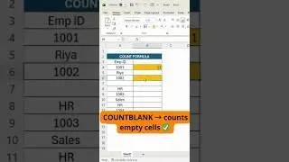 COUNTA vs COUNTBLANK ⚡ Excel Mistake You Must Avoid#ExcelShorts #COUNTA #COUNTBLANK #ExcelTips