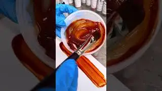 Painting out a vintage batch of Quinacridone Red Gold PO48