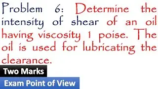 Determine the intensity of shear of an oil having viscosity 1 poise | FM |Tamil | ooruvathu arivu