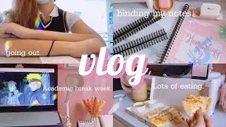 Weekly vlog 🍃 How I bind my notes (ring binding), slow days, academic break week 🐣| Philippines