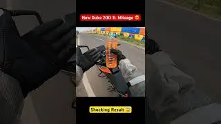 New Duke 200 High Speed Mileage Test 😱 | KTM Duke 200 1L Shocking Mileage | #duke200 #viralshorts |