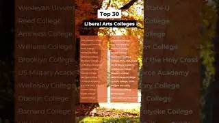Top 30 Liberal Arts Colleges 2024