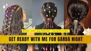 navratri hairstyle,viral trend,boho hair string Navratri trending hairstyle2025.Garba hairstyle