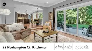 22 Roehampton Ct, Kitchener | 4-Bed, 4-Bath Executive Home Backing onto Greenspace in Idlewood