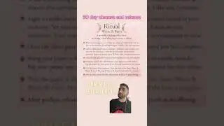 30 day ritual. Cleansing #cleansing #ritual #spirituality