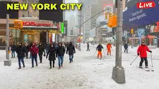 IRL New York City Snow Blizzard Walk Woodside Queens To Manhattan (23rd February 2026)