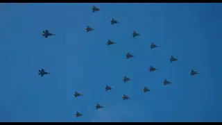 Jets Perform Flyover in Christmas Tree Formation