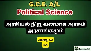 The State and Government as a Political Institution in Tamil