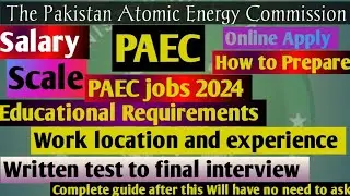 PAEC Pakistan Atomic Energy Commission jobs 2024|| Pakistan Mai atomic energy department Job