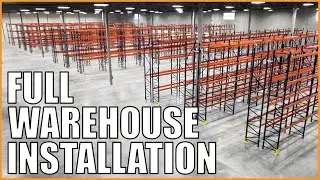 Full Warehouse Pallet Racking Installation Time Lapse | LOGIC MH