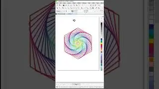 Hexagon Logo in CorelDraw😊🔥#shorts