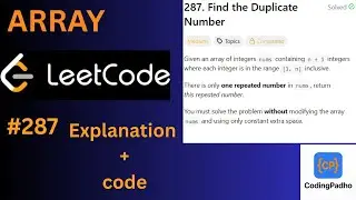 LeetCode 287 | Find the Duplicate Number | Easy Explanation + Code |  DSA In JAVA