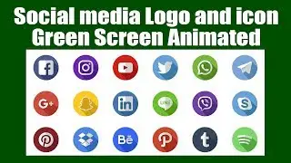 Social media Logo and icon Green Screen Animated for Video | Creative Tutorials