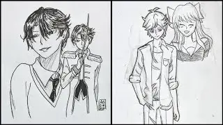 Monthly Girls' Nuzaki-kun, Yuu Kashima and Mikoto Mikoshiba, 1 Hour, 2 Drawings, Ani-May Drawing...