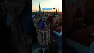 Exploring the Magnificent Erfurt Cathedral🇩🇪 (Drone View) #shorts