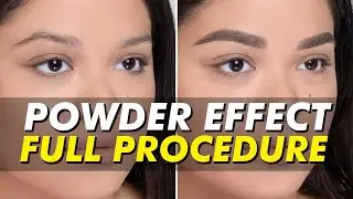 Powder/ombr&eacute; brows before + after | Full procedure | Permanent makeup