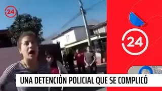 Compleja detención policial tras intervención de vecinos | 24 Horas TVN Chile
