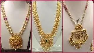Latest Gold Pearl Haram Designs | Sea Pearl Long Chain Designs