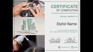Joico Scalp Vitality Certification